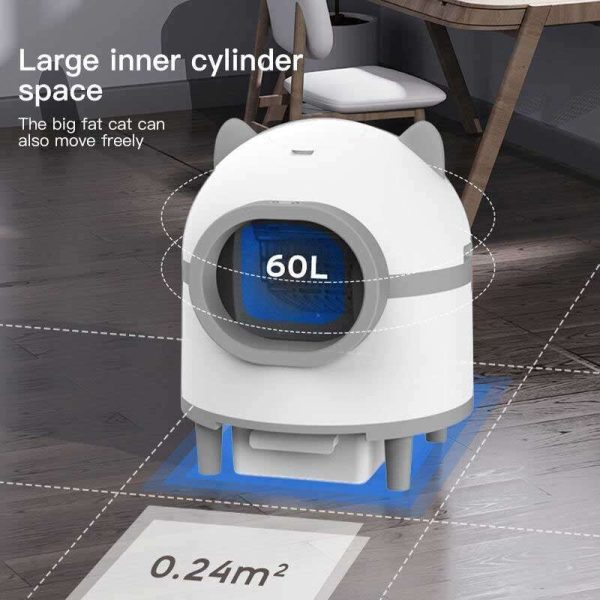 ⁦Wholesale Custom Intelligent APP Control Extra Large Pet Waste Disposal Automatic Self-Cleaning Smart Cat Toilet Litter Box For Cats 116-5910⁩ - الصورة ⁦4⁩