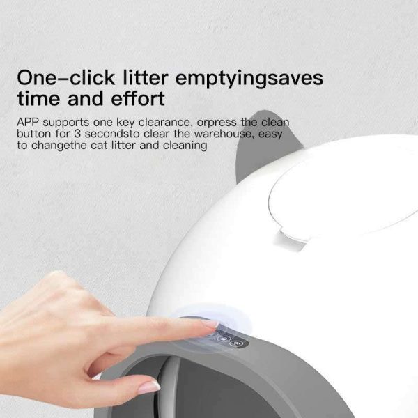⁦Wholesale Custom Intelligent APP Control Extra Large Pet Waste Disposal Automatic Self-Cleaning Smart Cat Toilet Litter Box For Cats 116-5910⁩ - الصورة ⁦8⁩