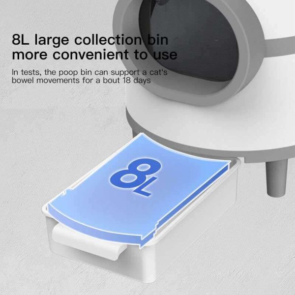 ⁦Wholesale Custom Intelligent APP Control Extra Large Pet Waste Disposal Automatic Self-Cleaning Smart Cat Toilet Litter Box For Cats 116-5910⁩ - الصورة ⁦9⁩